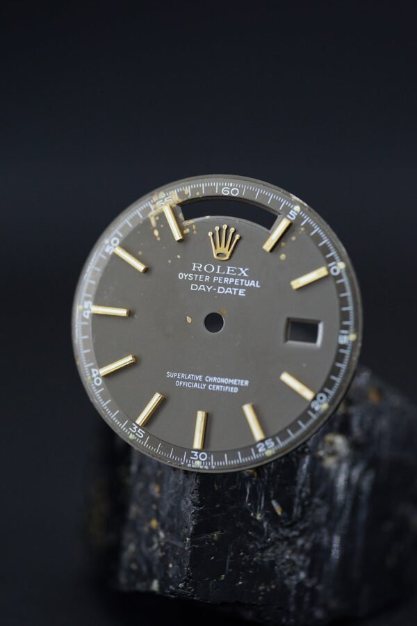 DSC00114_ergebnis_1100x Rolex Zifferblatt ,,Grey Dial'' for Day-Date 36 mm 1803 Gelbgold Tritium Zinc Sulfide