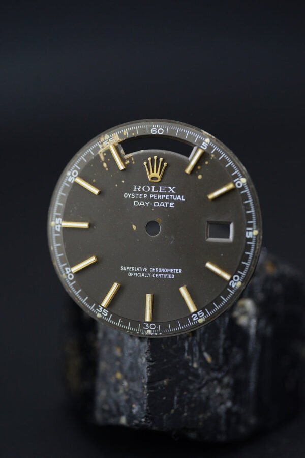 DSC00121_ergebnis_823x Rolex Zifferblatt ,,Grey Dial'' for Day-Date 36 mm 1803 Gelbgold Tritium Zinc Sulfide