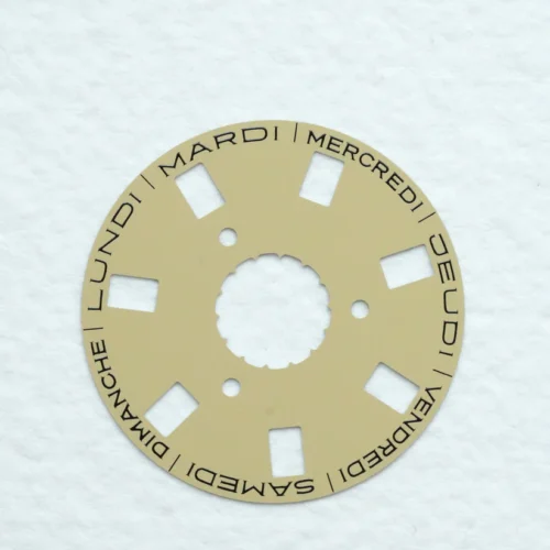 Rolex NOS day disc "French" beige for caliber 3155