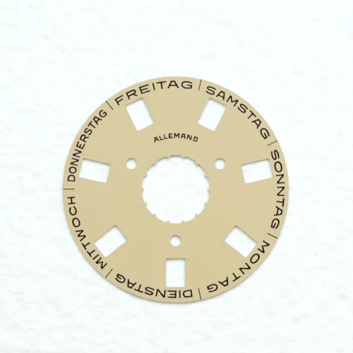 Rolex NOS day disc "German" beige for caliber 3155