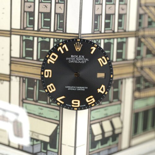 Rolex Dial “Concentric Dial” black for OP Datejust 36 mm rose 116231