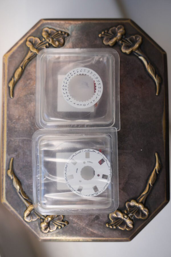 Rolex date & day discs white for Day-Date 36 mm calibre 3155 arabic / arabic