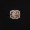 Rolex Manual Winding Caliber from a Cellini Ref. 1400 with a "linen" dial in silver