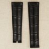 Rolex NOS Crocodile Leather Strap Halves black